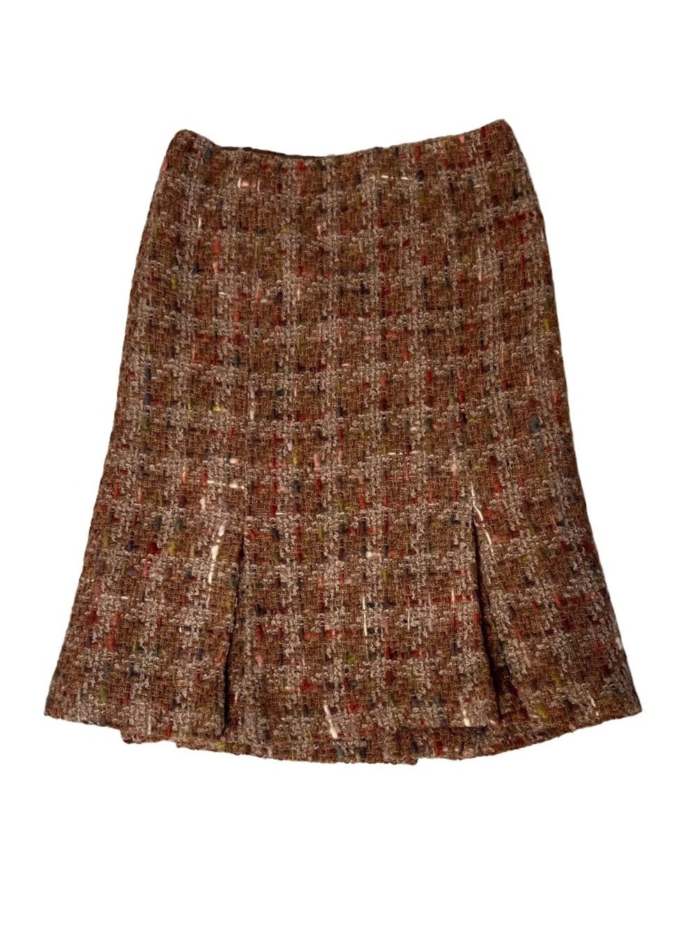 Anthropologie Tweed Flared Godet Midi Skirt - Made in Italy - Size 4